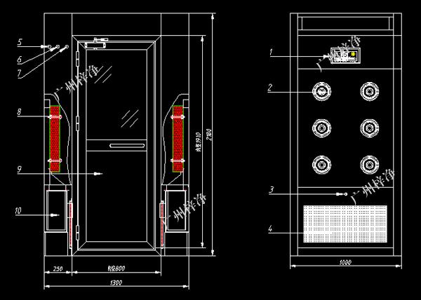1300型風淋室方案圖